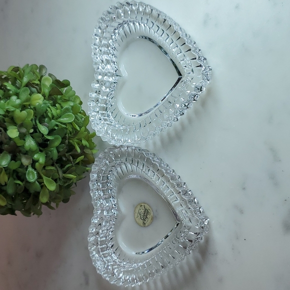 Vintage Cristal d'Arques Crystal Heart shaped trinket box - Picture 4 of 6
